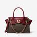 Michael Kors Bags | Nwt Michael Kors Carmen Small Logo Belted Satchel | Color: Brown/Red | Size: 13"W X 8"H X 5"D