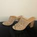 American Eagle Outfitters Shoes | Aeo Peep-Toe Cutout Block Heels | Color: Tan | Size: 9