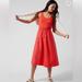 Athleta Dresses | Nwt Athleta Baja Linen Midi Dress Extra Large Passionfruit Coral | Color: Orange/Pink | Size: Xl