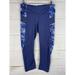 Athleta Pants & Jumpsuits | Athleta Leggings Womens S Blue Printed Capri Pull On Yoga Workout Gym Pants | Color: Blue | Size: S