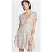 Madewell Dresses | Madewell Floral Silk Ruffle Neck Mini Dress | Color: Cream/White | Size: 0