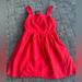 J. Crew Dresses | J. Crew Linen Tie Back Cut Out Dress Red Summer | Color: Red | Size: M