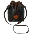 Dooney & Bourke Bags | Dooney & Bourke Women's Small Vintage Leather Teton Bucket Bag Black/Brown | Color: Black/Brown | Size: Os