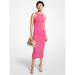 Michael Kors Dresses | Michael Kors Viscose Eco Midi Dress Cerise Xxs New | Color: Pink | Size: Xxs