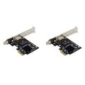 Aposous 2X PCI-E Gigabit Ethernet Adapter PCI-E X1 RTL8125B Single Electrical Port 100M/1G/2.5G Network 2.5GbE Multi-Gigabit NIC