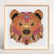 Mandala Bear Diamond Painting Kit | Round Drill Diamond Art | 5D Diamonds | Woodland Animal Themed Craft Kit for Beginners