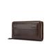 CCAFRET Mens Wallets Men's Wallet Genuine Leather Clutch Male Men's Clutch Bag Zip Wallet Leather Men Long Wallets Purse Money Bag (Color : B)