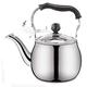 Whistling Kettle Stainless Steel Whistling Kettle Modern Tea Kettle for Stovetop with Cool Grip Ergonomic Handle Stainless Steel Kettle (Color : A, Size : 4L)
