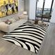 QGYFRE Rug For Living Room Large rugs living room small 130x190CM rugs large cream color living room rugs medium Black Zebra Pattern Carpet Anti-Slip Youth Bedroom Carpet bedroom carpets