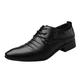 CCAFRET Men Shoes Pointed Oxfords Formal Shoes Mens Leather Wedding Shoes Black Heren Schoenen Oxford Shoes for Men Dress Shoes Loafers (Color : Schwarz, Size : 6)