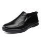 CCAFRET Men Shoes Leather Man Loafers Casual Shoes for Men Slip on Driving Shoes Male Mens Slip on Shoes Mens Shoes (Color : Schwarz, Size : 6.5 UK)