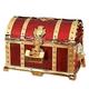 Jewellery Organiser Jewellery Box Metal Jewelry Box Vintage Treasure Box Jewelry Trinket Box Organizer Ring Earrings Box Chest Storage Box For Wedding Jewelry Organiser ( Color : Rosso , Size : 17.5*1