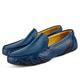 CCAFRET Men Shoes Men Leather Loafers Newest Style Men Casual Shoes Breathable Moccasin Slip On Shoes for Man Boat Shoes (Color : Blue, Size : 6)