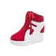 CCAFRET Ladies Running Shoes Red Sneakers Women High Top Platform Sneakers Women Casual Wedges Shoes Womens Shoes Black Platform Shoes Women (Size : 4)