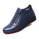 CCAFRET Men shoes High Winter Men Boots Warm Thickened High-top Shoes for Male Genuine Leather Lace-up Casual Snow Boots Drop Shipping (Color : Blue, Size : 9.5)