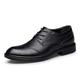 CCAFRET Men Shoes Plus Size Natural Genuine Leather Oxford Shoes for Men Dress Shoes Business Formal Shoes Men Flats Winter Men Shoes (Color : Schwarz, Size : 3.5 UK)