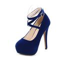 CCAFRET High Heels High Heels Plus Size Platform Shoes Stiletto High Heels Wedding Shoes Simple Ladies High Heels (Color : Blue, Size : 6)