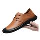 CCAFRET Men Shoes Men Shoes Genuine Leather Men Sneakers Qulaity Casual Shoes lace up Softy Luxury Brand Shoes for Men Oxfords Moccasins Men Shoes (Color : Brown, Size : 9)