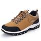 CCAFRET Mens Gym Shoes Men's Sneakers Men's Hiking Shoes Outdoor Hiking Boots Hiking Shoes Plus Size (Color : Brown, Size : 12.5 UK)