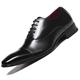CCAFRET Men Shoes Patent Leather Formal Shoes Men's Oxford Shoes lace-up Business Office Shoes Black Men's Business Leather Shoes Formal Leather Shoes Men's Casual (Color : Schwarz, Size : 10)