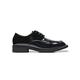CCAFRET Men Shoes Modern Male Shining Black Oxfords Style Square Toe Derby Shoes Man Must Have (Color : Schwarz, Size : 7)