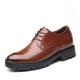 CCAFRET Men Shoes Brown Height Increase Elevator Shoes Men Basic Dress Shoes Cow Split Leather Office Formal Shoes Male Derby Shoes (Color : Brown, Size : 8.5)