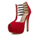 CCAFRET High Heels Sexy Platform high-Heeled Shoes Open Toe Ankle Strap Women's Shoes Women's Designer high-Heeled Shoes Women's high-Heeled Shoes (Color : Red, Size : 6)