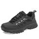 CCAFRET Mens Gym Shoes Walking Shoes Mesh Hiking Shoes for Men Outdoor Hiking Sneakers for Men Rubber Soled Hiking Shoes. (Color : Dark Grey S Gray, Size : 9)