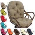 Swing Seat Cushions Swing Rocking Chair Cushion, Cotton Seat Cushion Hammock + Non-Slip Ties, Rocking Chair Cushions for Hanging Egg Chair, 120 x 60 cm (Colour: Red) (Color : Khaki)