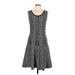 The Limited Outlet Casual Dress - DropWaist: Black Checkered/Gingham Dresses - Women's Size Large