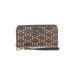 Fossil Leather Wristlet: Brown Polka Dots Bags