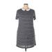 Maison Jules Casual Dress - Shift: Gray Stripes Dresses - Women's Size 2X-Large