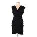 Adrianna Papell Casual Dress Ruffles Sleeveless: Black Dresses - Women's Size 12