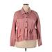 Lane Bryant Denim Jacket: Pink Jackets & Outerwear - Women's Size 18 Plus
