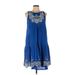 Meadow Rue Casual Dress - DropWaist: Blue Dresses - Women's Size 8