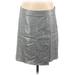 Eileen Fisher Casual Skirt: Silver Marled Bottoms - Women's Size Medium