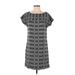 Lou & Grey Cocktail Dress - Shift: Gray Plaid Dresses - Women's Size Small