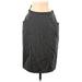 Yves Saint Laurent Rive Gauche Casual Skirt: Black Stripes Bottoms - Women's Size 46