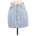 Ann Taylor LOFT Casual Skirt: Blue Stripes Bottoms - Women's Size 4