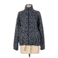 Monrow Track Jacket: Blue Leopard Print Jackets & Outerwear - Women's Size Small