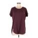 Sonoma Goods for Life Short Sleeve T-Shirt: Burgundy Marled Tops - Women's Size Medium