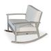 Outdoor Patio Chaise Lounge Chair Eucalyptus Rocking Chair with Cushions, Driftwood Gray Finish
