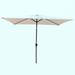 6 x 9ft Patio Umbrella Outdoor Waterproof Umbrella with Crank and Push Button Tilt without flap