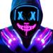 Halloween Led Mask Light Up Scary Mask and skeleton Gloves Purge Mask with 3 Lighting Modes