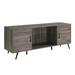 Mid-Century Modern 2-Door 60" TV Stand for 65" TVs with Glass Shelf, Console Media Table, Entertainment Center with Shelves