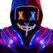 Halloween Led Mask Light Up Scary Mask and skeleton Gloves Purge Mask with 3 Lighting Modes