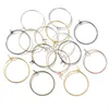 50 teile/los 20 25 30 35mm KC Gold Silber Farbe Creolen Großen Kreis Ohr Drähte Für DIY Schmuck Machen liefert