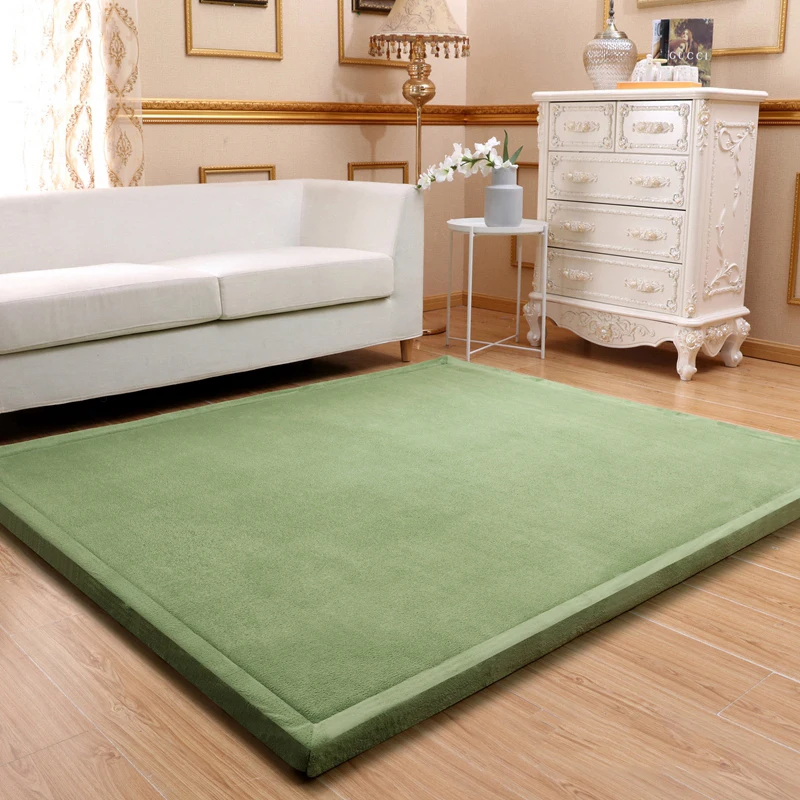 Dicke 3cm Tatami Teppich Korallen Fleece Schlafzimmer Wohnzimmer Teppich Erker Fenster matte Nacht Kinderzimmer Baby kriechen nach Hause Matten Image