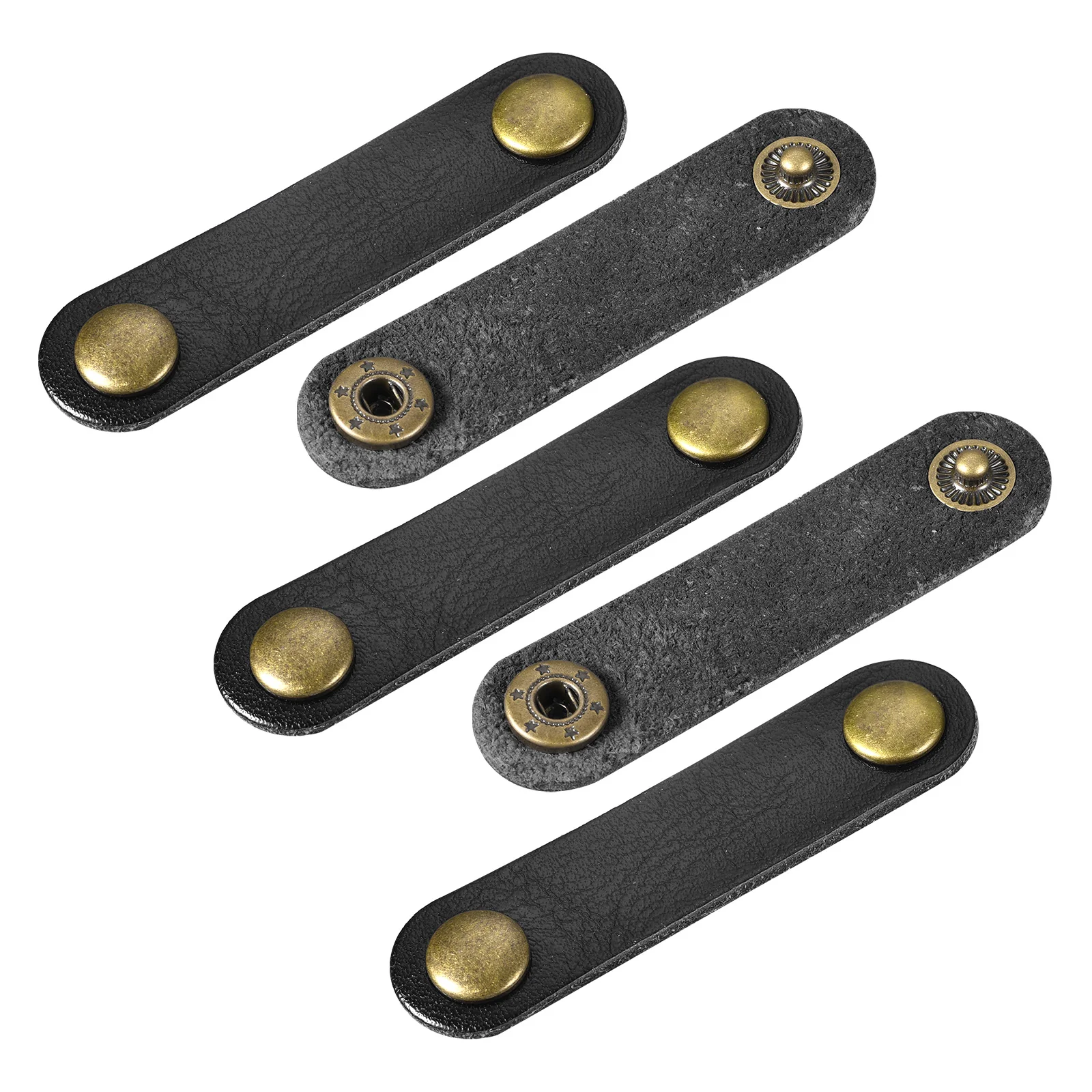 5/10 Stück Leder-Kabelbinder, Kabelbinder, Kabel-Organizer, 63 x 16 mm, tragbares Datenkabel, Leder-Clips, Kopfhörer-Kabel-Management-Halter