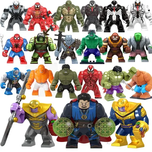 6-12 Action Mann Mini Block Set Spielzeug Wunder Superhelden Vernichtung Hulk Puzzle Montage block